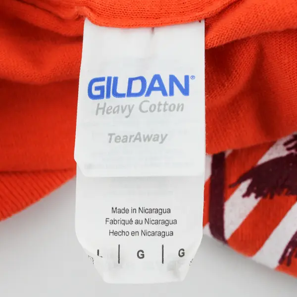 Gildan Orange "Hillside Summer Bash" Print Short Sleeve T-Shirt Men's Size L