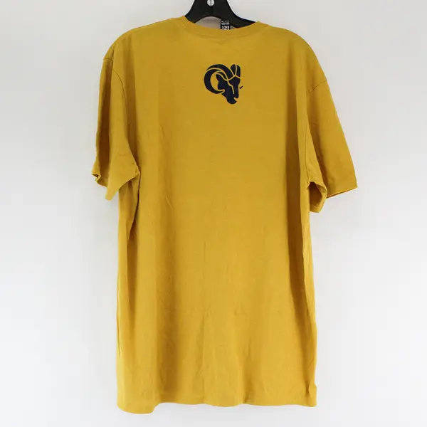 District Perfect Tri Yellow "Ramerica" Print Short Sleeve T-Shirt Womens Size XL