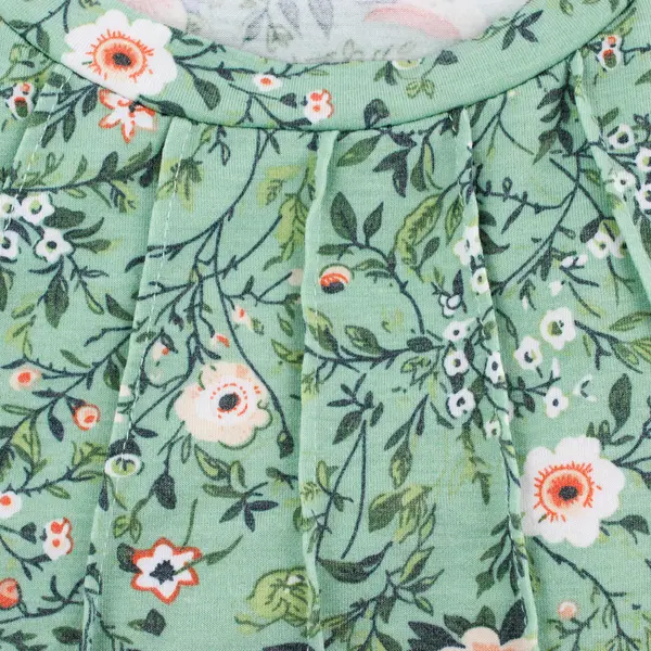Syoss Green/White/Orange Floral Patterned Sleeveless Tank Top Women's Size L