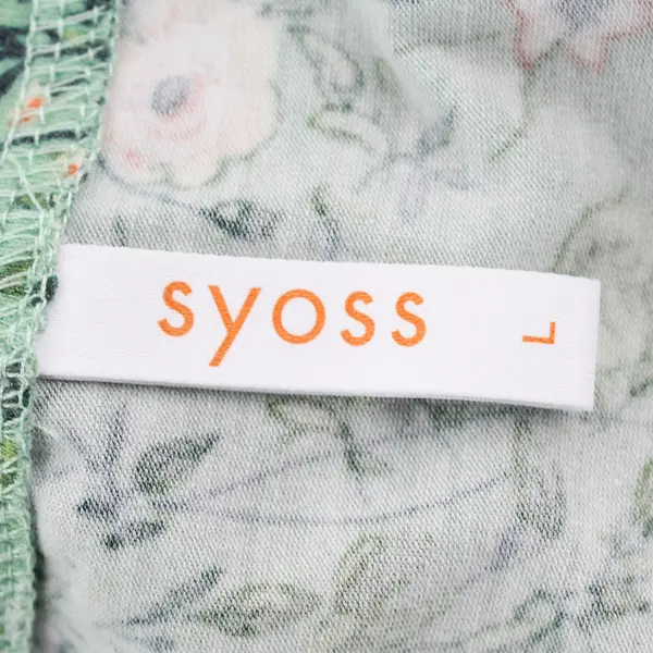 Syoss Green/White/Orange Floral Patterned Sleeveless Tank Top Women's Size L