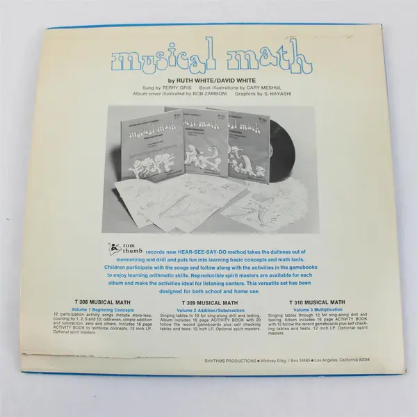 MUSICAL MATH Addition/Subtraction LP + Workbook  12" Vinyl Record