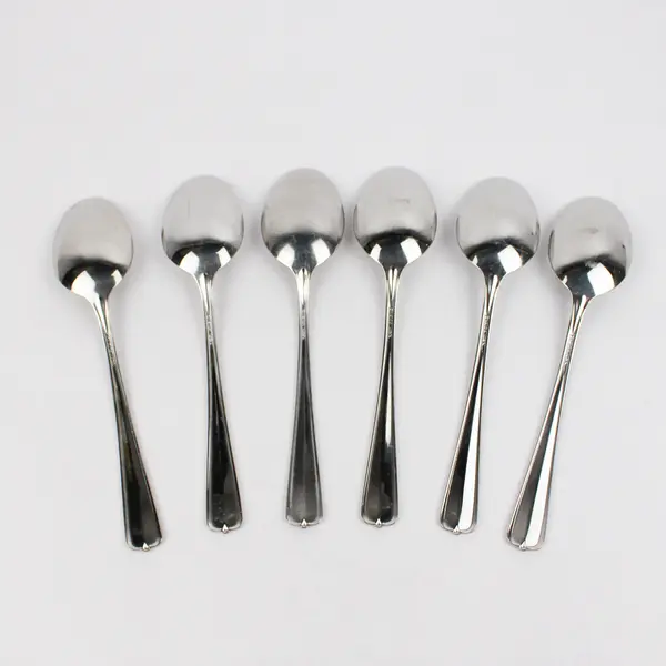 Set of 6 Oneida Gala-Impulse Stainless Steel Soup Spoons