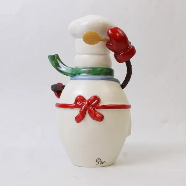 Jolly Holly-Days 6" Kiss The Cook Porcelain Table Piece Kurt Adler Open Box