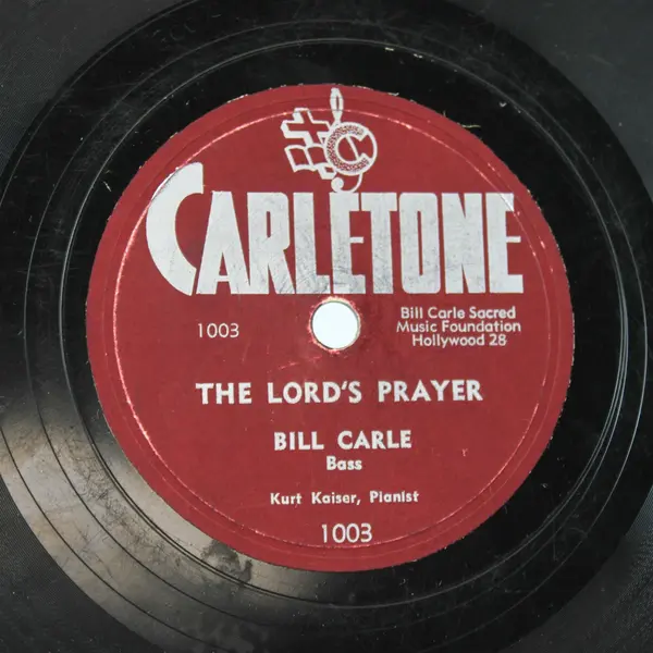 Bill Carle The Great Judgment Morning/the Lord's Prayer 10" Shellac Record