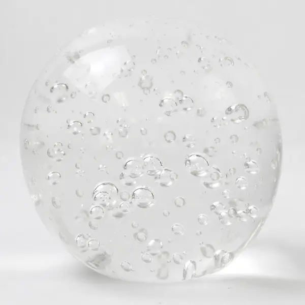 Murano Style Bullicante Art Glass Paperweight 3.5in Sphere