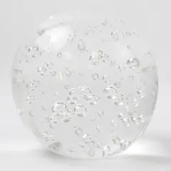 Murano Style Bullicante Art Glass Paperweight 3.5in Sphere
