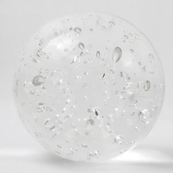 Murano Style Bullicante Art Glass Paperweight 3.5in Sphere