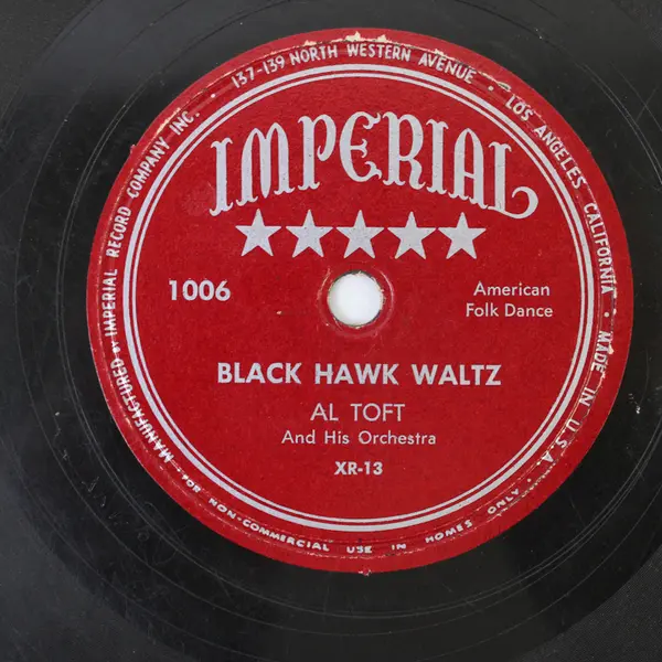 Al Toft: Black Hawk Waltz / Laces and Graces 10" Shellac Record