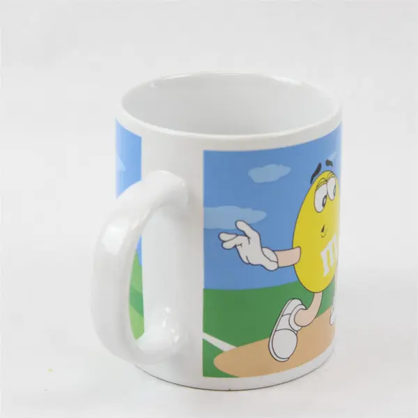 Galerie Ceramic Red and Yellow Peanut M&M Baseball Coffee Mug - Collectible