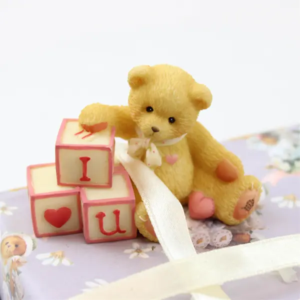 NEW Cherished Teddies Figurine Set 'If A Mom's Love' w/ I Love You Topper 605301