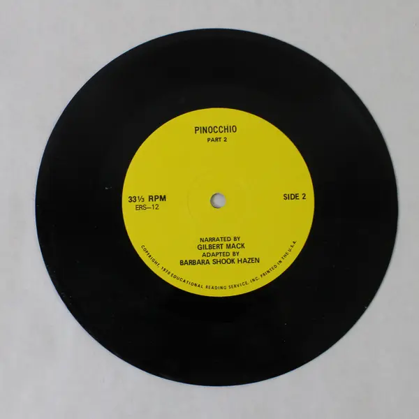 Pinocchio with  Children's  Book / 7" Vinyl Record