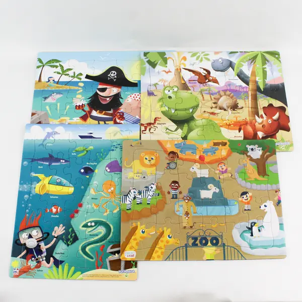 Mixed Lot of 4 Children's Educational Learning Jigsaw Puzzles