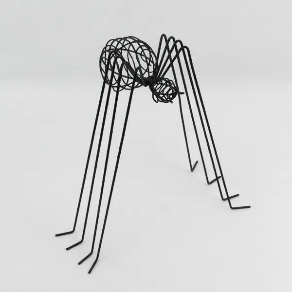 Christopher Radko-Style Halloween Black Spider Wire Ornament Stand 11" Tall