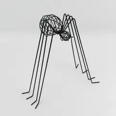 Christopher Radko-Style Halloween Black Spider Wire Ornament Stand 11" Tall