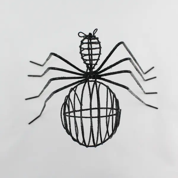 Christopher Radko-Style Halloween Black Spider Wire Ornament Stand 11" Tall