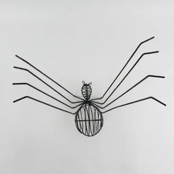 Christopher Radko-Style Halloween Black Spider Wire Ornament Stand 11" Tall
