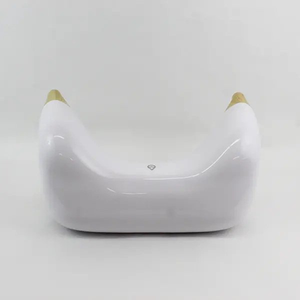 TUSHY Ottoman Premium Toilet Stool for Bathroom Use - 7.5" White w/Bamboo Legs