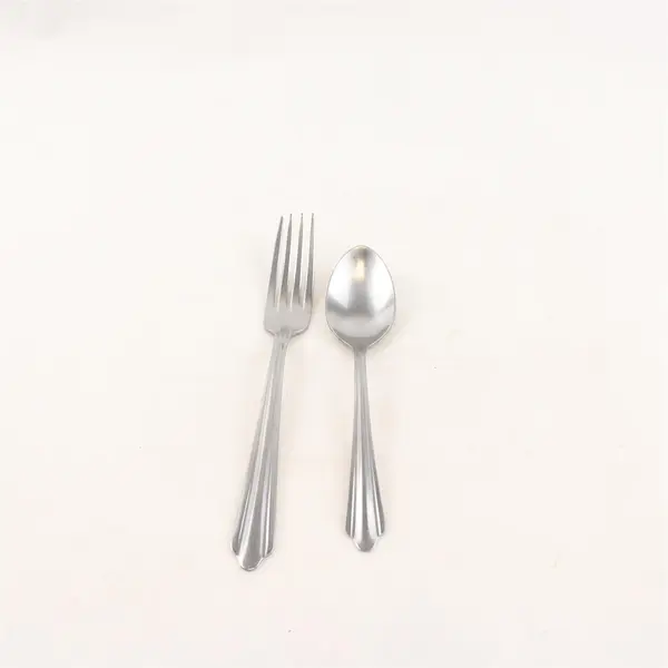 Lot of 2 National Stainless NST23 Pattern 1 Teaspoon 6" 1 Dinner Fork 7.25" Good