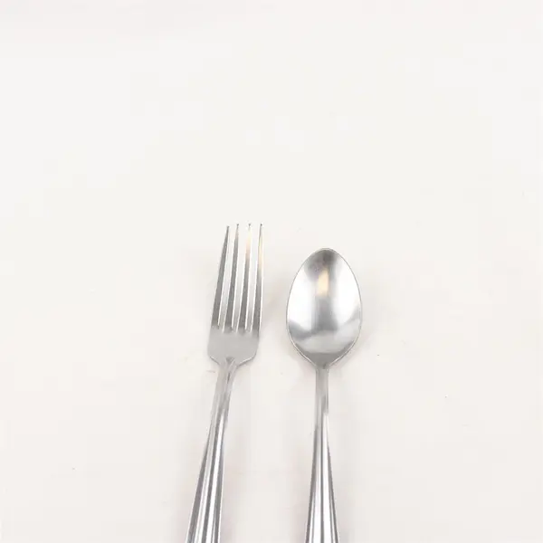 Lot of 2 National Stainless NST23 Pattern 1 Teaspoon 6" 1 Dinner Fork 7.25" Good