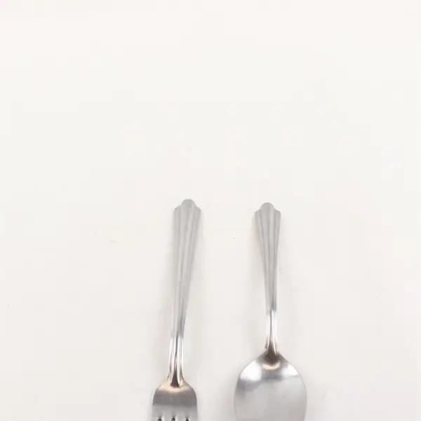 Lot of 2 National Stainless NST23 Pattern 1 Teaspoon 6" 1 Dinner Fork 7.25" Good