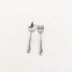 Lot of 2 International Silver Chapel Hill Pattern SS 1 Teaspoon 1 Salad Fork 6" 