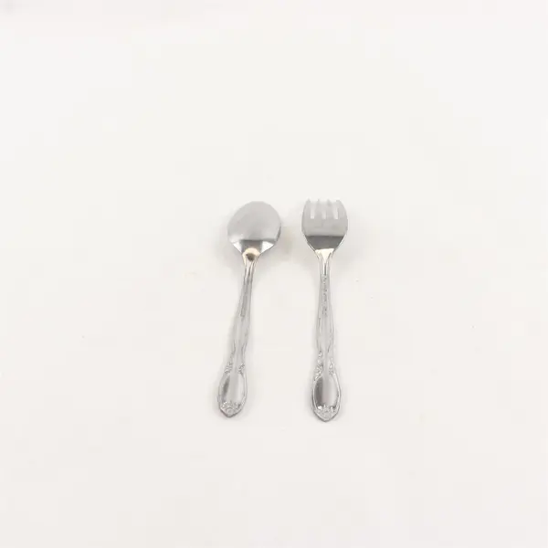 Lot of 2 International Silver Chapel Hill Pattern SS 1 Teaspoon 1 Salad Fork 6" 