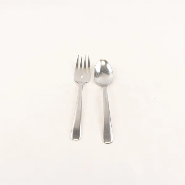 Lot of 2 Oneida Silver (Thor) OHS112 Pattern Teaspoon (6") & Salad Fork (6.25")