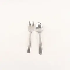 Lot of 2 Oneida Silver (Thor) OHS112 Pattern Teaspoon (6") & Salad Fork (6.25")