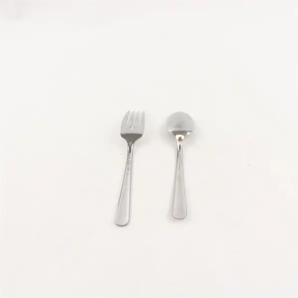 Lot of 2 Oneida Silver (Thor) OHS112 Pattern Teaspoon (6") & Salad Fork (6.25")