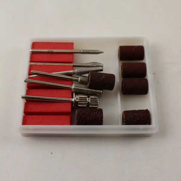 6pc Nail Drill Bits Set w/ Sanding Bands for Acrylic Gel & Cuticle