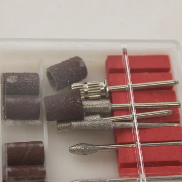 6pc Nail Drill Bits Set w/ Sanding Bands for Acrylic Gel & Cuticle