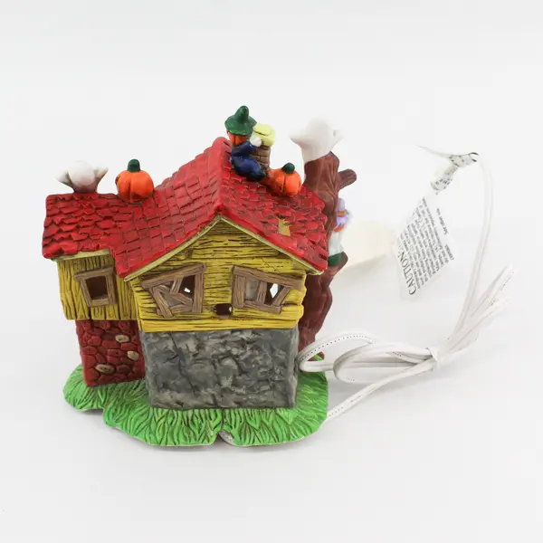 Unbranded Spooky Hollow Light Up Porcelain Halloween House (Tested & Works)