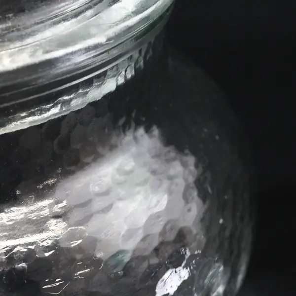 Unbranded Clear Pressed Glass Apothecary/Candy Jar With  Matching Lid 9" Tall