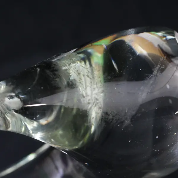 Unbranded/Unmarked Murano Style Clear Art Glass Swan Decor Figurine 10.25" Tall