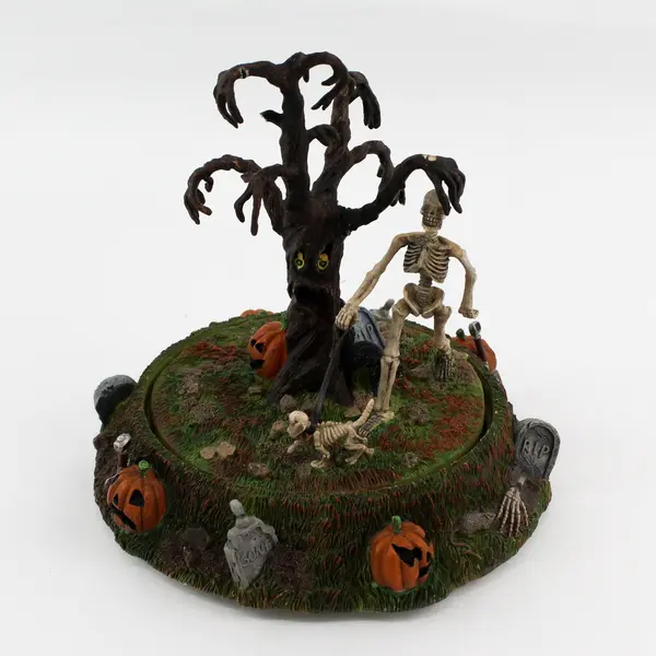 Department 56 Halloween Village Collection "Taking Bones For A Walk" (Untested)