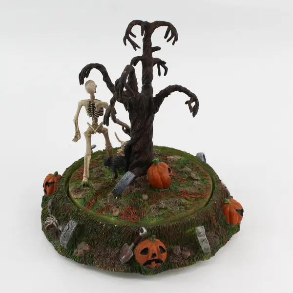 Department 56 Halloween Village Collection "Taking Bones For A Walk" (Untested)