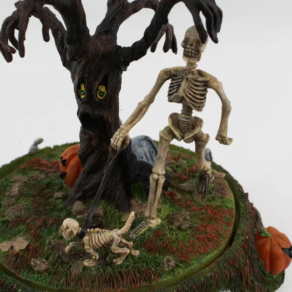 Department 56 Halloween Village Collection "Taking Bones For A Walk" (Untested)