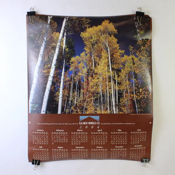 Black Butte Ranch Aspen 2004 Calendar Poster With 2003 Fire Progression Guide