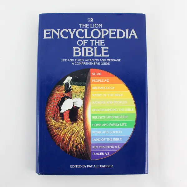 VTG The Lion Encyclopedia of the Bible 1987 Hardcover DJ Revised Edition Good