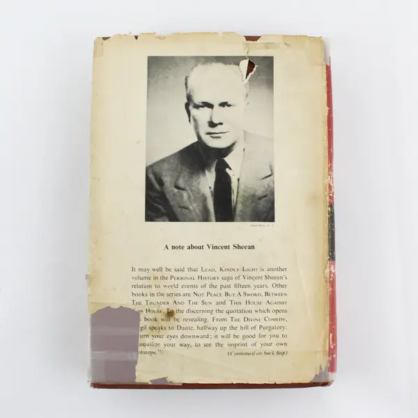 Vintage Lead, Kindly Light Vincent Sheean 1949 HC DJ Gandhi & the Way to Peace
