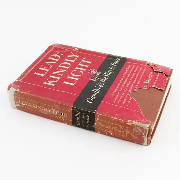 Vintage Lead, Kindly Light Vincent Sheean 1949 HC DJ Gandhi & the Way to Peace