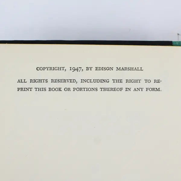 VTG Yankee Pasha by Edison Marshall 1948 1st Edition Hardcover No Dust Jacket