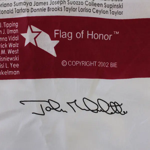 Flag of Honor For the Victims of 9/11 WTC Twin Towers Attack 2001