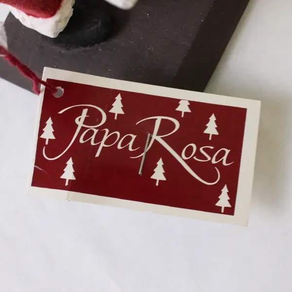Dept 56 Papa Rosa Santa Flocked Figurine 7 in Holiday Collectible