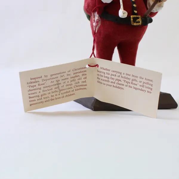 Dept 56 Papa Rosa Santa Flocked Figurine 7 in Holiday Collectible