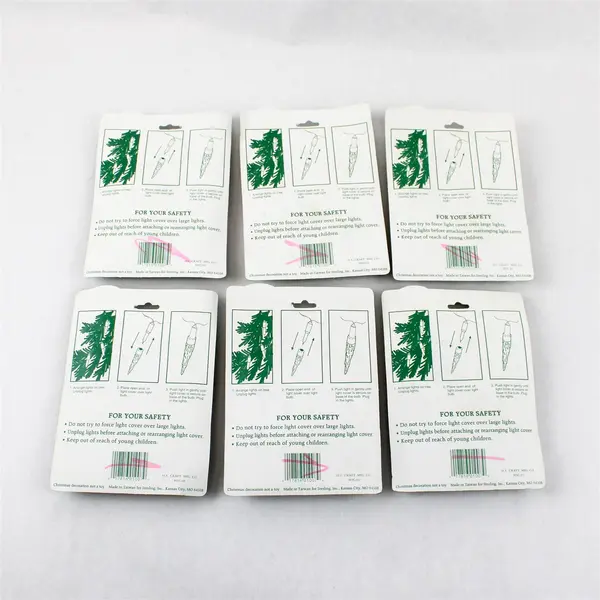 Set of 6 Vintage Sterling Christmas Tree Light Add-On Reflectors 36pc