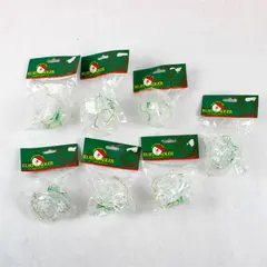 Set of 7 Santa's World Kurt S. Adler Clear Rose String Light Covers W614/C