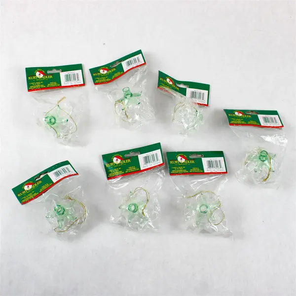 Set of 7 Santa's World Kurt S. Adler Clear Rose String Light Covers W614/C