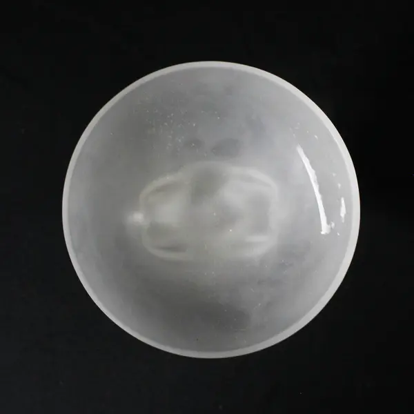 Jozefina Krosno Poland Frosted Art Glass Pedestal Cup/Glass 5.75" Tall 4.25"