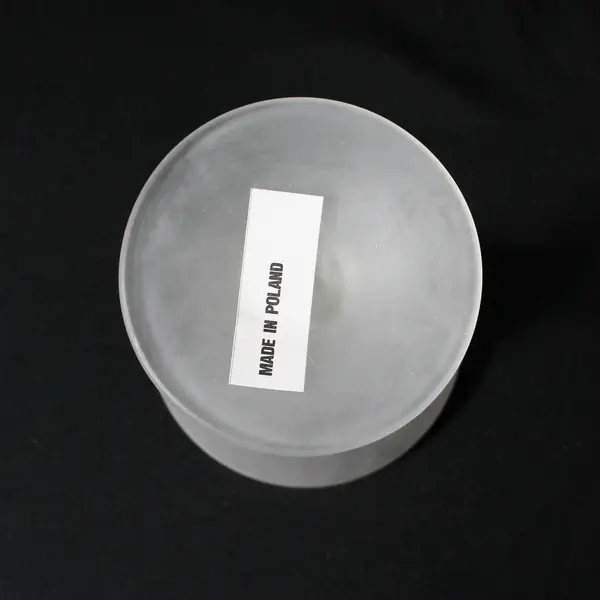Jozefina Krosno Poland Frosted Art Glass Pedestal Cup/Glass 5.75" Tall 4.25"